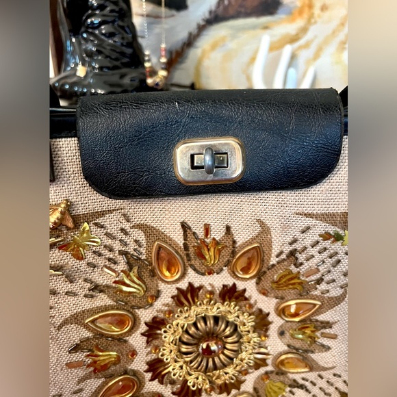 Vintage 1960s Enid Collin’s Style Beaded Handbag With Sparrows & Snowflakes - Picture 2 of 16